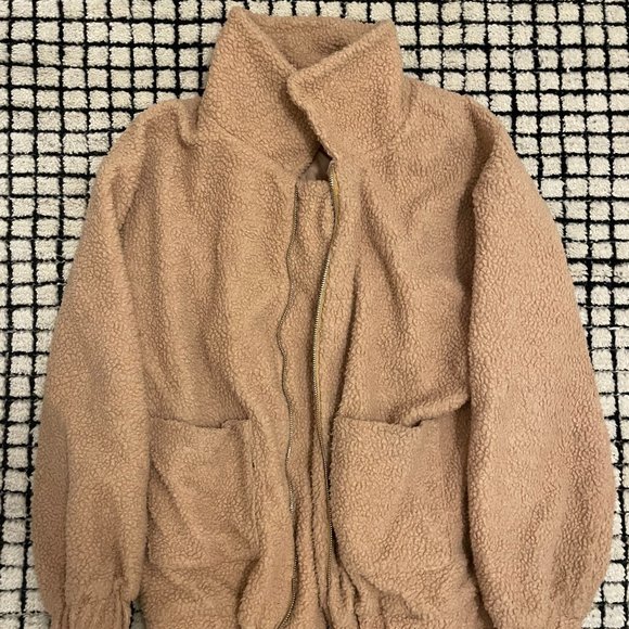 Oversized Cozy Camel Teddy Coat - Picture 2 of 4